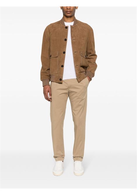 Chino con risvolto in beige - uomo